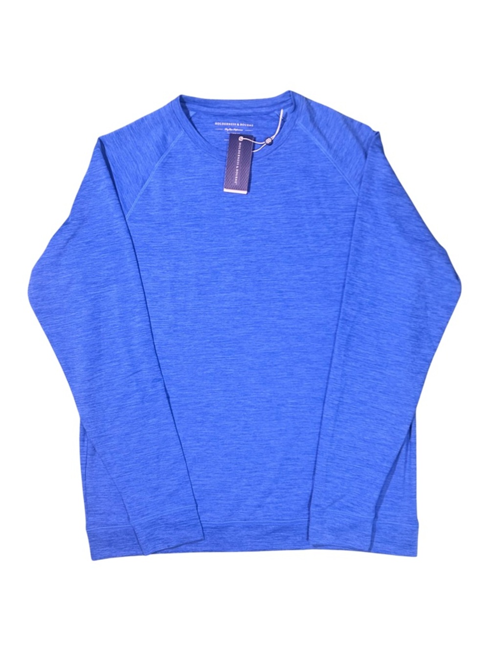 Holderness & Bourne Heathered Marlin Blue The Laidlay Pullover Golf Shirt